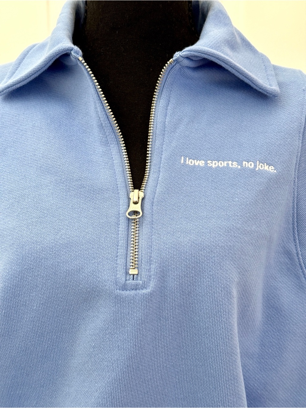 wild fable Sky Blue Quarter-Zip Sweatshirt - Picture 3 of 7